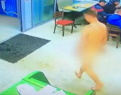 Голый угонщик сдался, устыдившись себя на видео